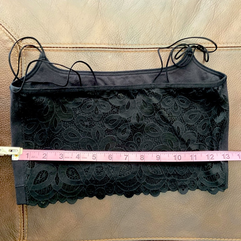 Black bralettes (2) w/lace back. Size S & size L. NWOT. - Picture 7 of 8